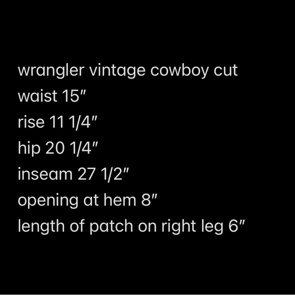 vintage wranglers with repairs - Picture 11 of 11